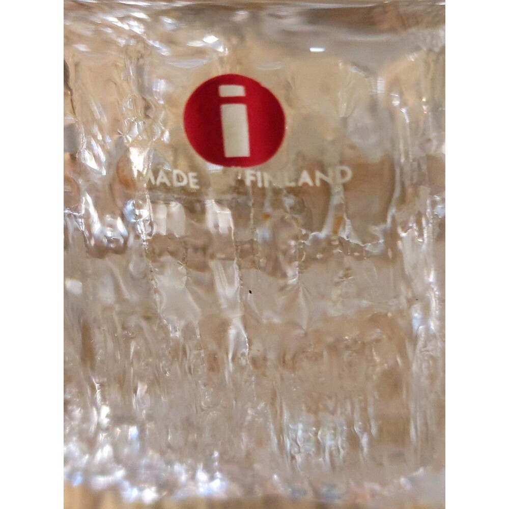 VTG Iittala Finland Seita Tapio Wirkkala Icicle Crystal Bowl Candy Dish 5" Wide